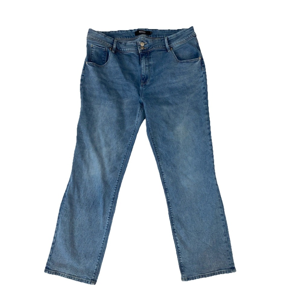 Hudson Beth Baby Bootcut Jeans Back Flap Womens Sz 14 Hi Rise 2 Button Med Wash